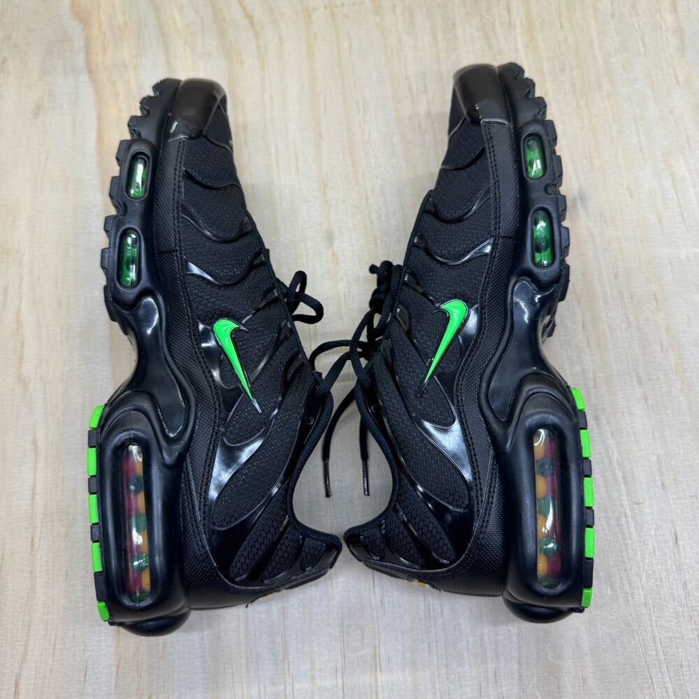 NEW Nike Air Max Plus “Green Strike” Black Lifestyle Shoes Mens sz 12 DM0032-024 - Picture 9 of 10